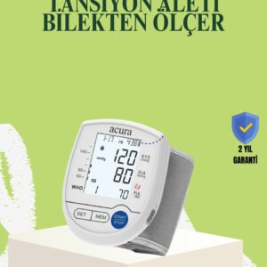 Bilekten Dijital Tansiyon Aleti Hem Pilli Hem Şarjlı Hafızalı