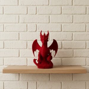 Kırmızı Ejderha Biblo 12 cm Dekoratif Fantastik Obje Hediyelik Süs Eşyası