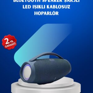 IPX5 Su Geçirmez Taşınabilir Bluetooth Hoparlör Renkli Işıklı