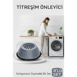 Premium 4'lü Titreşim Önleyici Kauçuk Ayak Seti - Ultra Sessiz ve Sarsıntısız Yıkama Teknolojisi