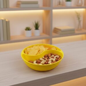 Dekoratif Sarı Çerezlik Kase 4’lü Set 3x12 cm