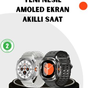 Modern Akıllı Saat Kablosuz Şarj Sosyal Medya Bildirimli