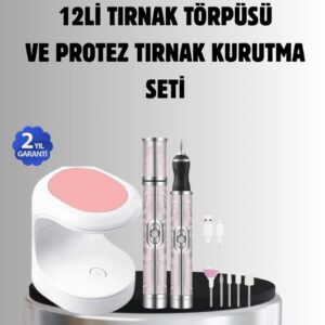 Tırnak Matkabı ve LED Oje Kurutucu 2’li Profesyonel Bakım Seti