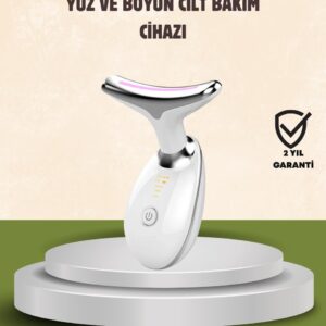Cilt Yenileyici Şarjlı Güzellik Aleti – Pozitif/Negatif İyon Titreşimli Masaj ve Kırmızı-Mavi-Yeşil Işıkla
