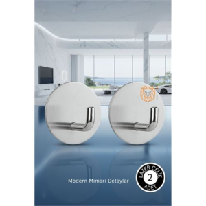 2'li Banyo ve Mutfak Askı Seti - SUS304 Lazer Kesim Çelik Ultra Güçlü Yapışkanlı Askı