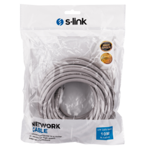 S-LINK SL-CAT610 CAT6 Patch 10Mt Kablo (Gri)(1923)