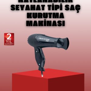 Katlanabilir Saç Kurutma Makinesi Seyahat Tipi Taşınabilir Tasarım