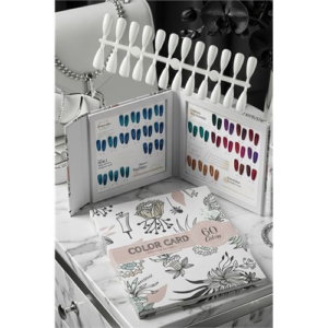 60’lı Profesyonel Nail Art Sunum Kartelası – Lüks Çiçek Desenli Takma Tırnak Teşhir Kitabı