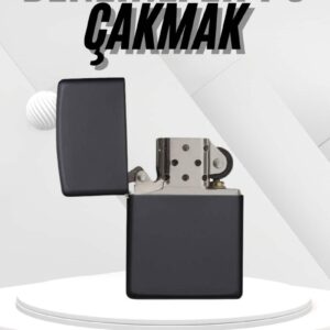 Hediyelik Zarif Siyah Benzinli Çakmak