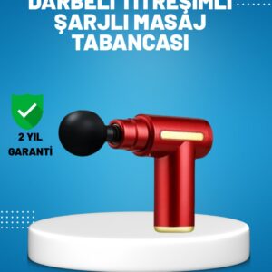 Titreşimli Masaj Tabancası 4 Başlıklı 6 Hız Ayarlı Kas Rahatlatıcı