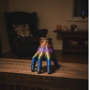 3D Renk Geçişli El Obje 27x22 cm Büyük Boy Ev Dekorasyonu
