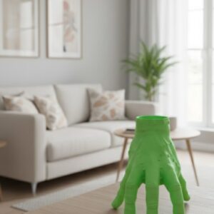 3D Yeşil El Biblo 27x22 cm Dikkat Çekici Ev Dekorasyonu