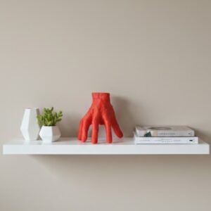 3D Kırmızı El Biblo 17x16 cm Sanatsal ve Dikkat Çekici Dekor