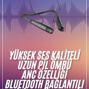Boyun Askılı 100 Saat Kablosuz Kulaklık Göstergeli Bluetooth Kulaklık