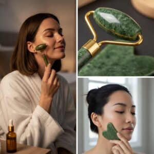 Yüz Masaj Aleti Roller ve Gua Sha 2li Set