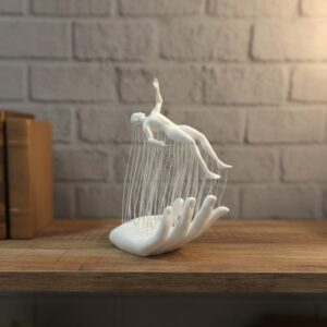 3D El Formlu İnsan Figürü Beyaz Modern Ev ve Ofis Dekoru