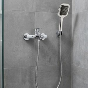 Siyah Duş Seti El Duşu Başlığı Spiral Hortum Dayanıklı Banyo Duş Aksesuarı