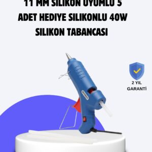Sıcak Mum Tabancası 40W 5 Silikon Hediyeli Kolay ve Hızlı Yapıştırma