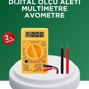 Dijital Multimetre Ölçü Aleti AC DC Ölçüm ve LCD Ekranlı