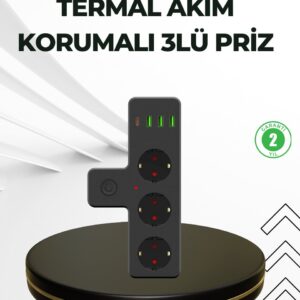 Masa Üstü Çoklu Priz USB ve Type-C Çıkışlı Güç Dağıtıcı