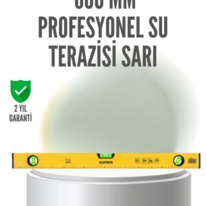 600 mm Su Terazisi Sarı Dayanıklı Gövde Hassas Ölçüm