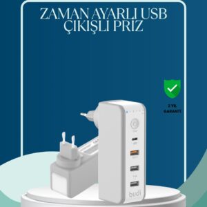 30W Type C Şarj Cihazı Zamanlayıcılı Çok Portlu Tasarım