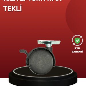 Sessiz Dönen Kilitli Mobilya Tekerleği 4 cm