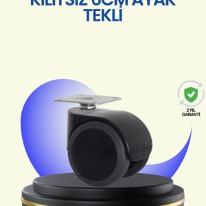 6 cm Döner Kilitsiz Ayak Tek Parça