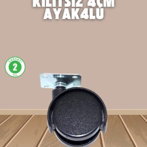 Sehpa ve Ekipmanlar İçin Kilitsiz 4 cm Ayak 4’lü