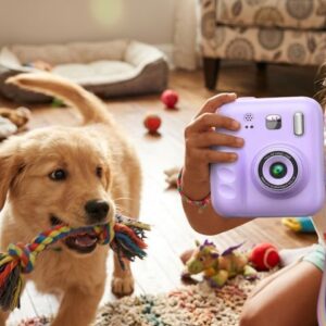 HD Ekranlı Çocuk Fotoğraf Makinesi Video Kayıt ve Baskı Kağıdı Kalem Hediyeli