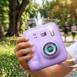 Çocuk Dijital Fotoğraf Makinesi Anında Baskı ve 4 Rulo Kağıt 5 Kalem Hediye