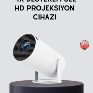Ev Sineması Projeksiyon Cihazı – 160 ANSI Lümen 4K Uyumlu ve Kablosuz Görüntü Aktarımı