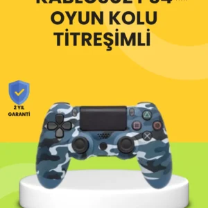 PS4 Uyumlu Kablosuz Oyun Kolu Ergonomik Çift Titreşimli