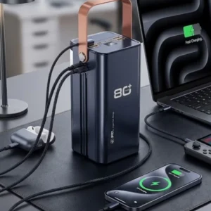 80000 mAh Taşınabilir Powerbank Süper Hızlı Şarj Çoklu Çıkış ve LED Göstergeli