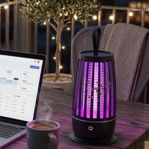 Elektrikli Böcek Öldürücü UV Mor Işık Sessiz Çalışma Gece Lambalı Güvenli Kullanım