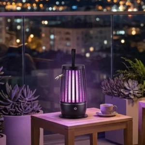 UV Mor Işık Elektrikli Böcek Öldürücü Lamba Gece Aydınlatmalı Sessiz ve Güvenli Kullanım