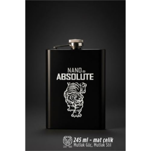240 ml Mat Siyah Paslanmaz Çelik İçki Matarası 722910