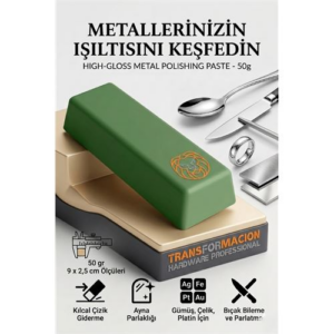 Yeşil Cila 50gr Çelik Platin beyaz Altın Titanyum ve Krom Ayna Parlaklığı Parlaklık Macunu 723043