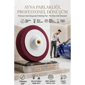 Bordo Pasta Cila Pedi 150mm - Sert Agresif Çizik Giderici Keçe M14 Uyumlu 723114