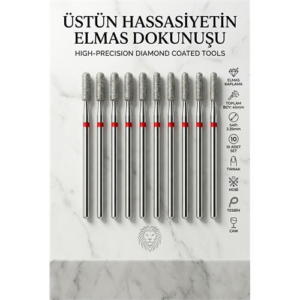 10'lu Elmas Freze Ucu Seti - Protez Tırnak Kalıcı Oje Manikür ve Hobi Tesbih 882/031R 723099