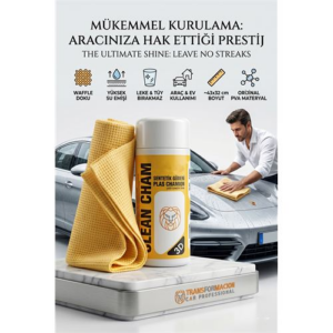 Waffle Desen Araç Kurulama Güderisi | Çizmez İz Bırakmaz Pro Sentetik Güderi Bez 723083