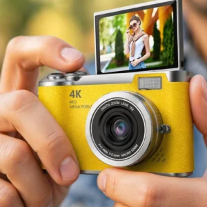 Yüksek Çözünürlüklü 48 MP Kamera 4K Video Çekim Selfie Vlog Fotoğraf Makinesi