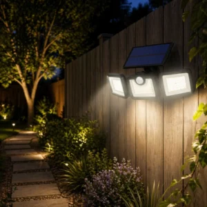 Solar LED Projektör Sensörlü Dış Mekan Güvenlik Lambası